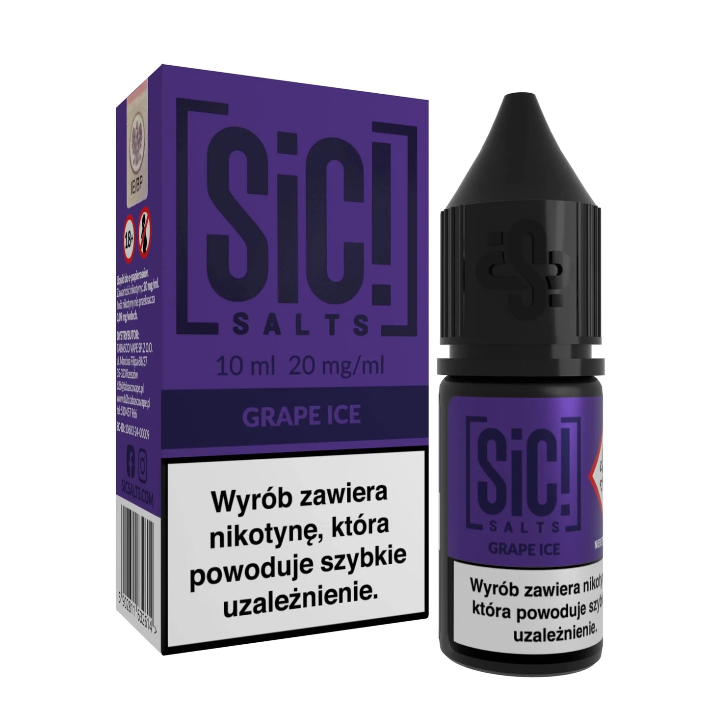 Liquid Sic Salts! 10ml - Grape Ice 20mg