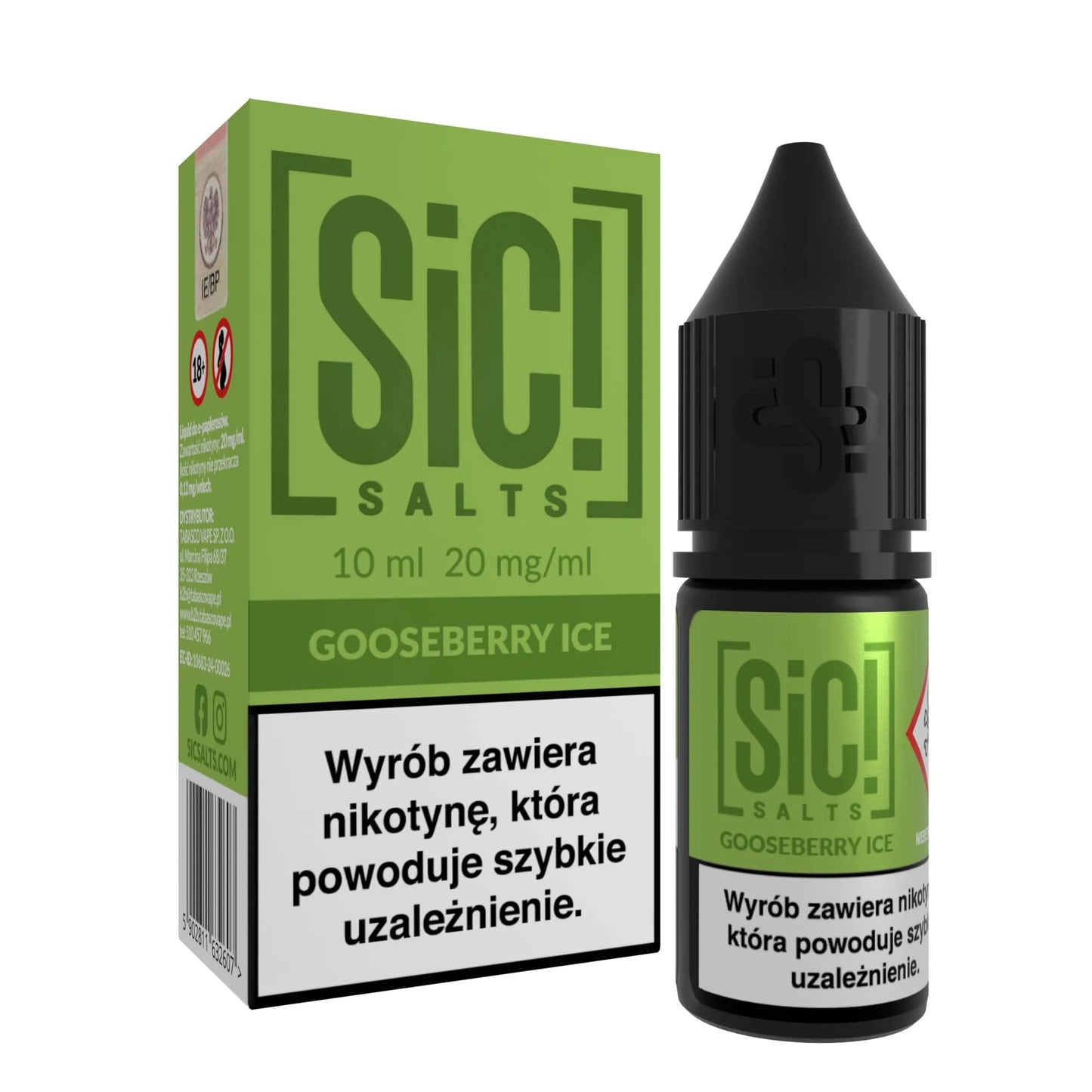 Liquid Sic Salts! 10ml - Gooseberry Ice 20mg
