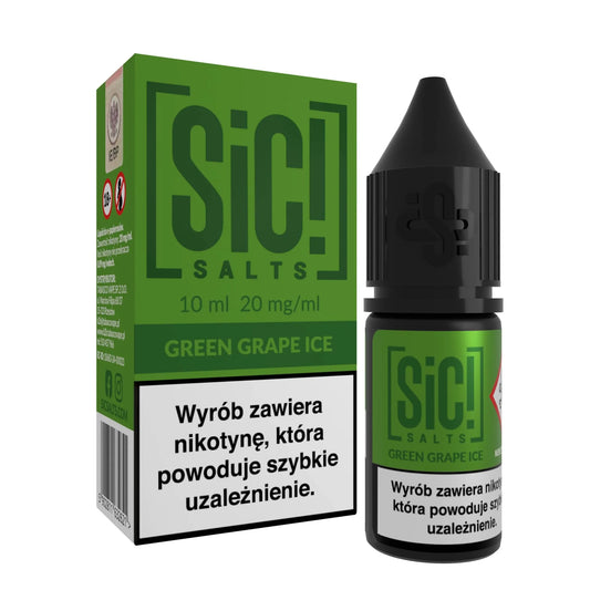 Liquid Sic Salts! 10ml - Green Grape Ice 20mg